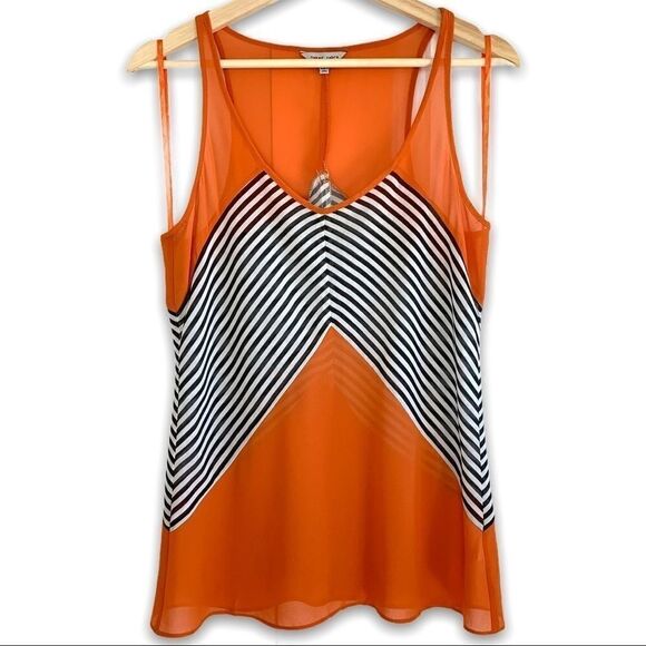 Naked Zebra Striped V Neck Tank Top - Picture 1 of 5